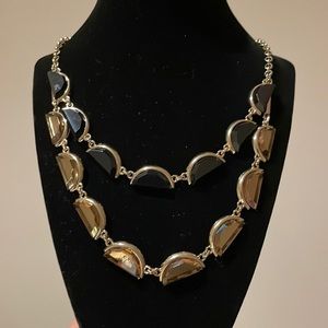 8 inches long black and gold necklace perfect for New Year’s Eve.